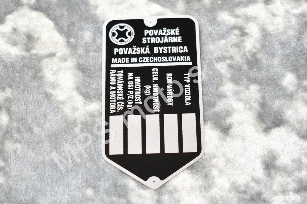 Typový štítek rámu J23/MUSTANG (585501)